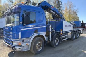 Scania P124G 8X2 Hiab 550 + jibi