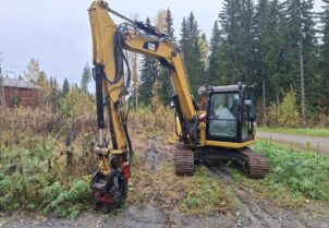 CAT 308E2CR rototiltillä